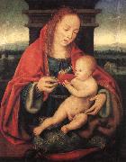 CLEVE, Joos van Virgin and Child fg oil